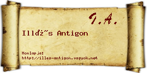 Illés Antigon névjegykártya